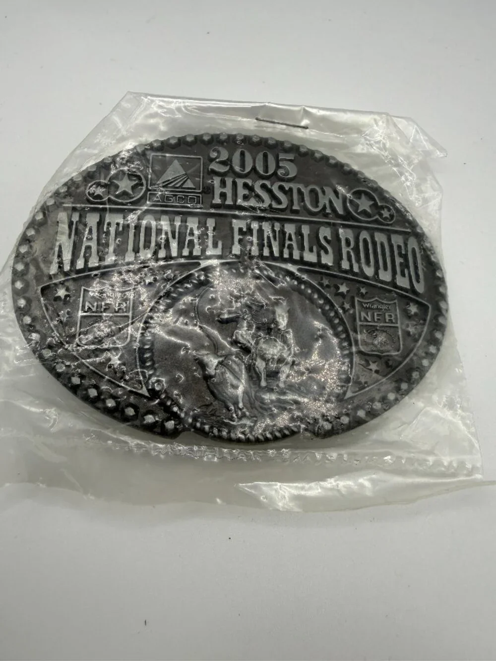 Vintage 2005 Hesston National Finals Rodeo Belt Buckle